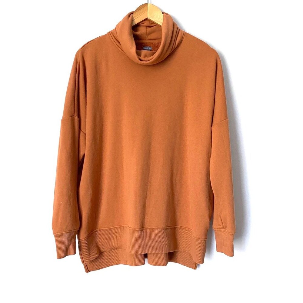Brand New Aerie Vintage 90s Style Brown Copper Small Retro Turtleneck Sweater